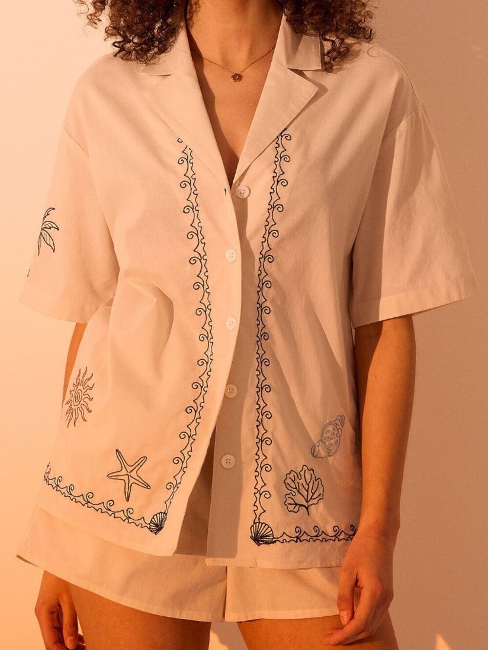 NWT Lightweight cotton camp shirt 100% cotton